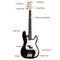 Beginner Electric Bass Guitar with Gig Bag and Accessories Black